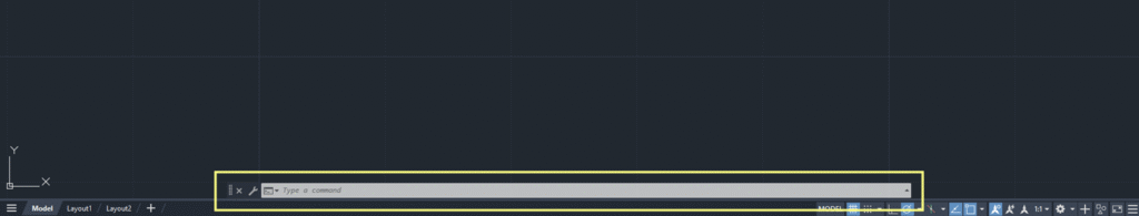 AutoCAD user interface - command line