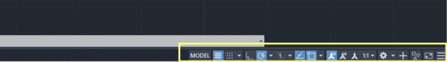AutoCAD user interface - status bar